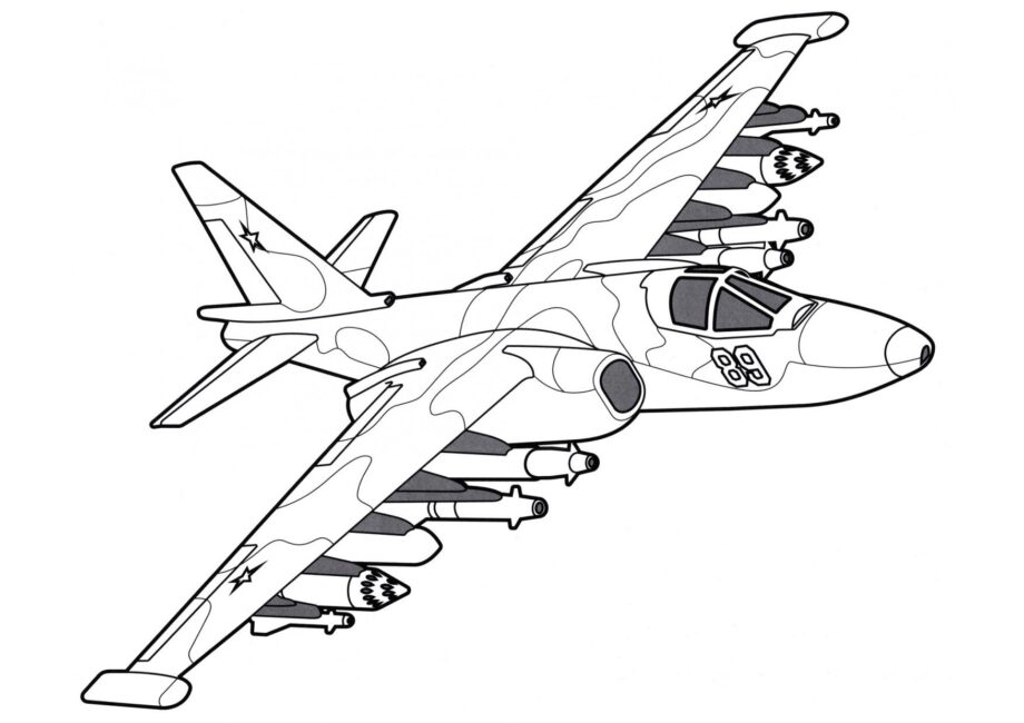 Su-25 Frogfoot Ausmalbild