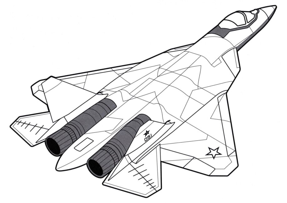 Su-57 Ausmalbild