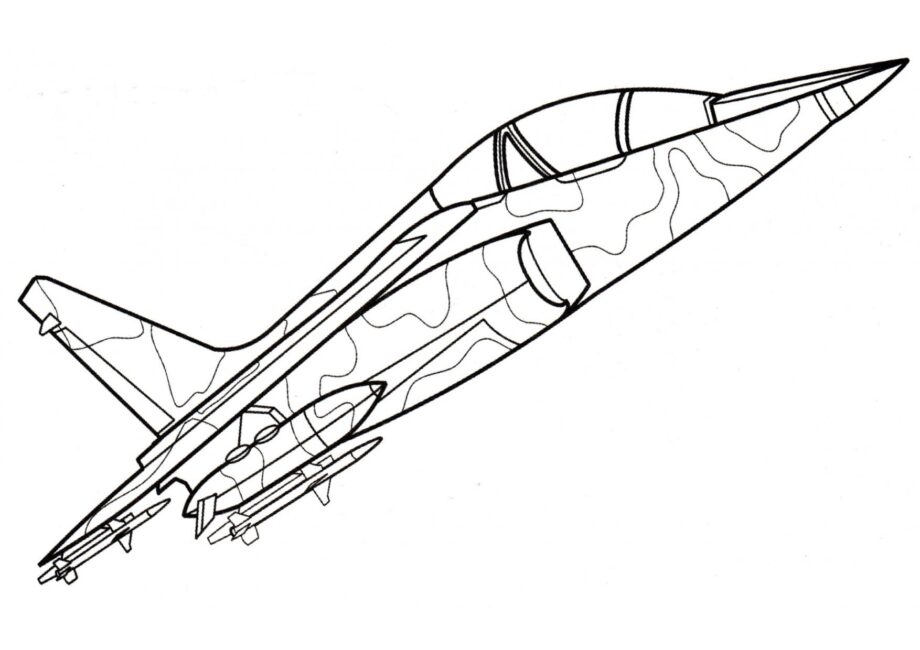 Leichtes Angriffsflugzeug Alpha Jet Ausmalbild