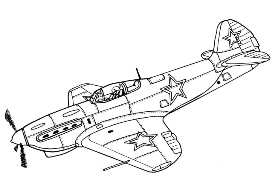 Yak-9D Ausmalbild