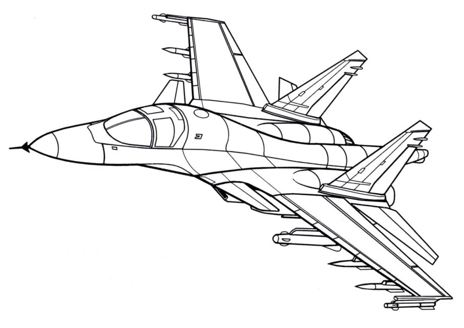 Multirole-Kämpfer Su-34 Ausmalbild