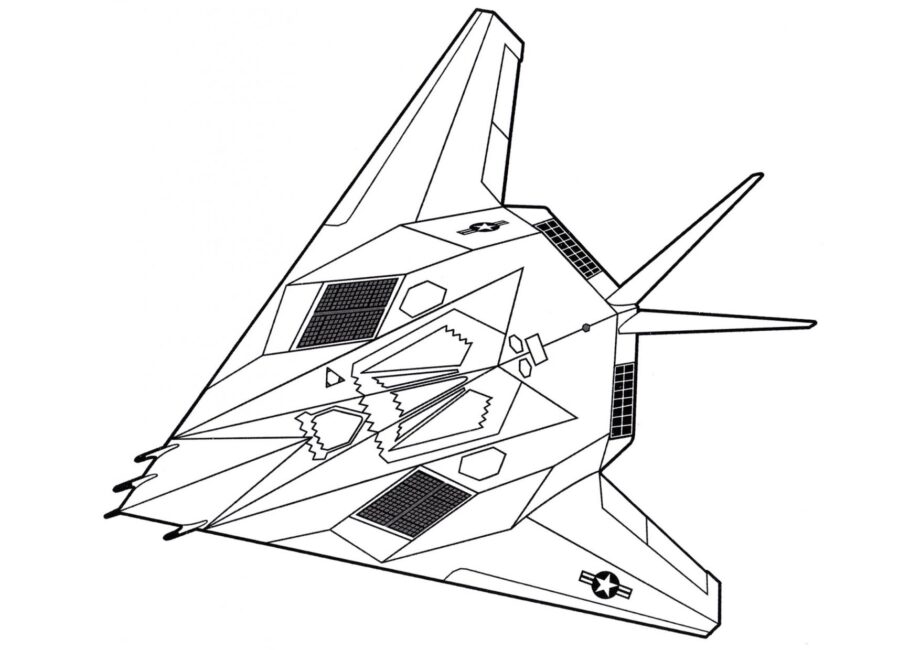 Lockheed F-117 Nighthawk Ausmalbild