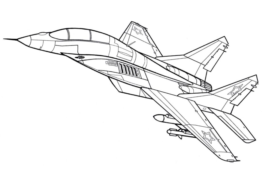 Frontkämpfer MiG-29 Ausmalbild