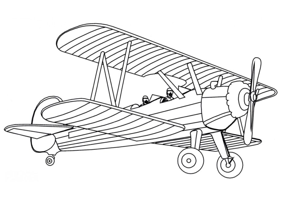 Multirole-Doppeldecker Po-2 Ausmalbild