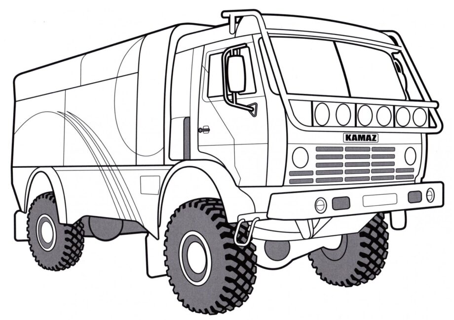 Ausmalbild KamAZ 4326