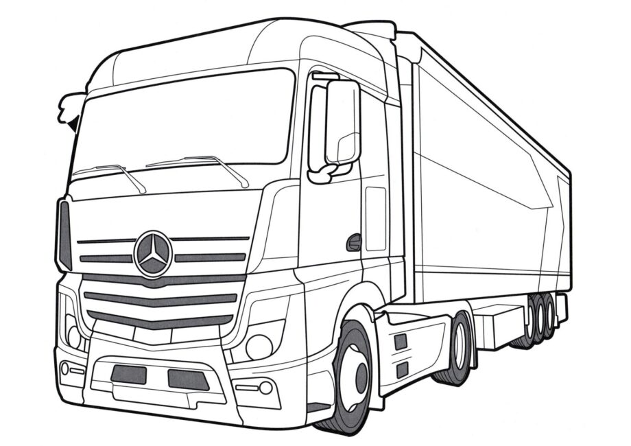 Ausmalbild Mercedes-Benz Actros IV