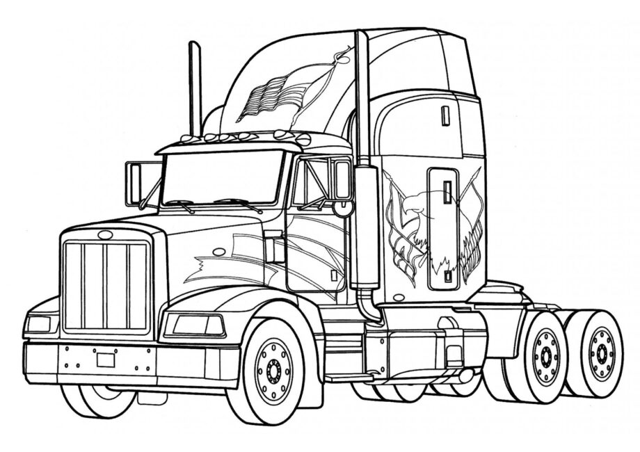 Ausmalbild Peterbilt 377