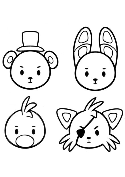 FNAF Emojis Ausmalbild