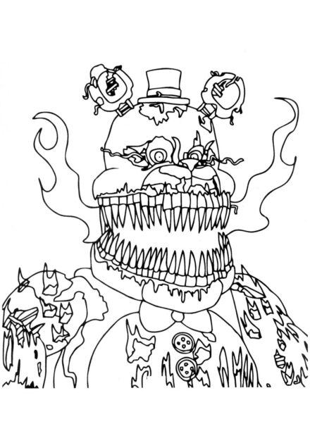 Albtraum Fredbear Ausmalbild