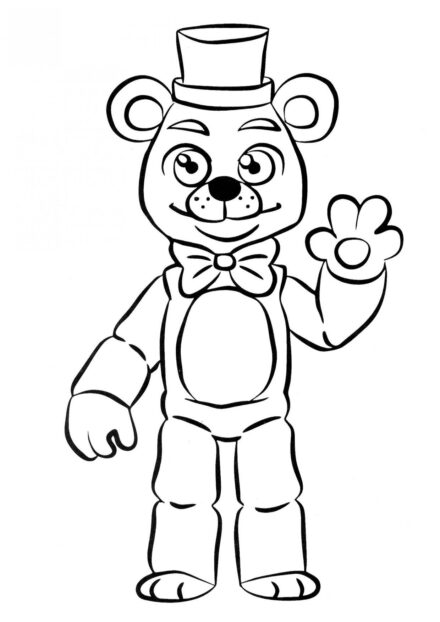 Freundlicher Freddy Fazbear Ausmalbild