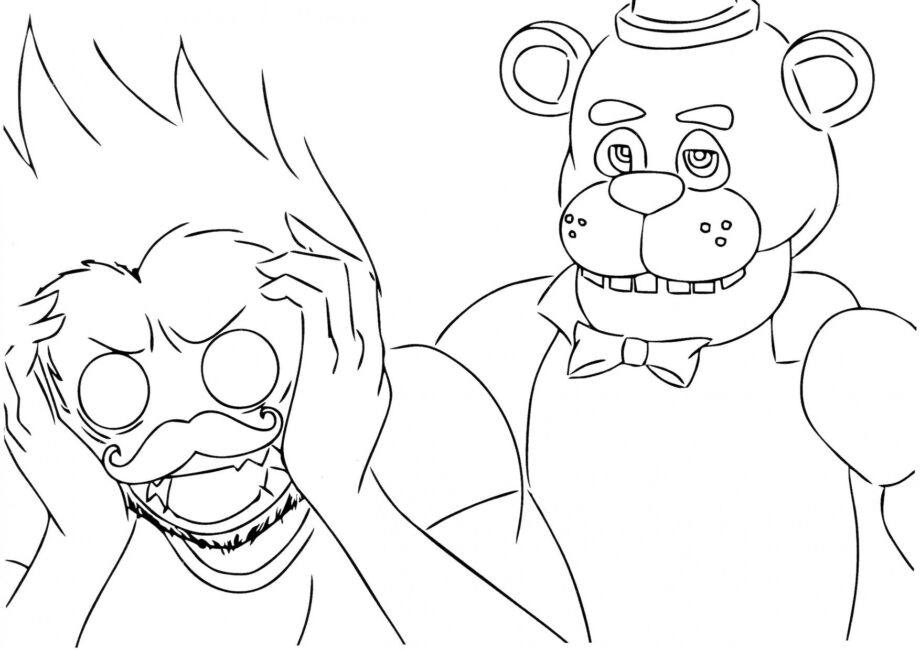 Erschreckender Fredbear Ausmalbild