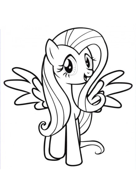 Ausmalbild Liebe Fluttershy