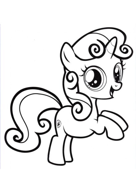 Ausmalbild Sweetie Belle Will Rarity Helfen