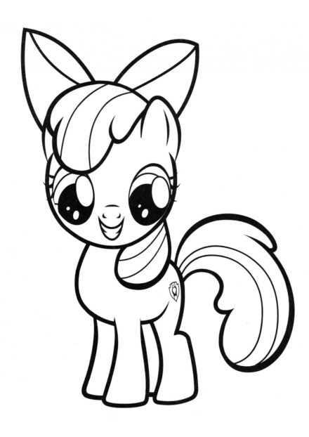 Ausmalbild Apple Bloom - Erdpony