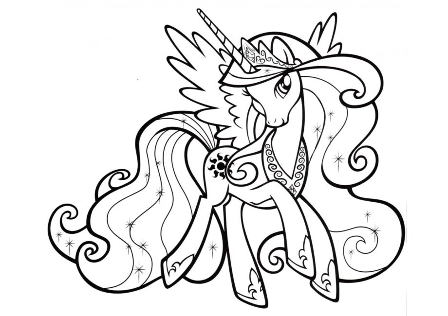 Ausmalbild Prinzessin Celestia