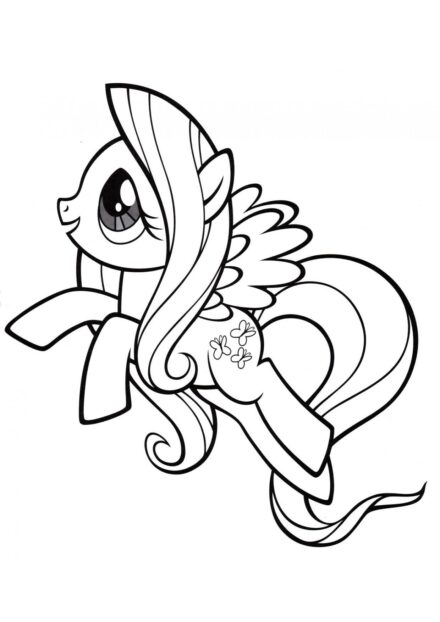 Ausmalbild Freundliche Fluttershy