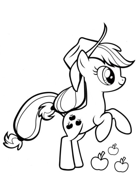 Ausmalbild Applejack - Festmeisterin