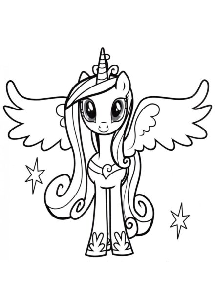 Ausmalbild Cadance - Shining Armours Frau