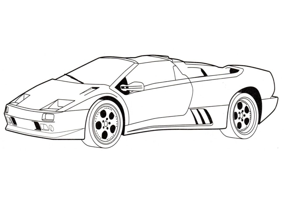 Ausmalbild Lamborghini Diablo