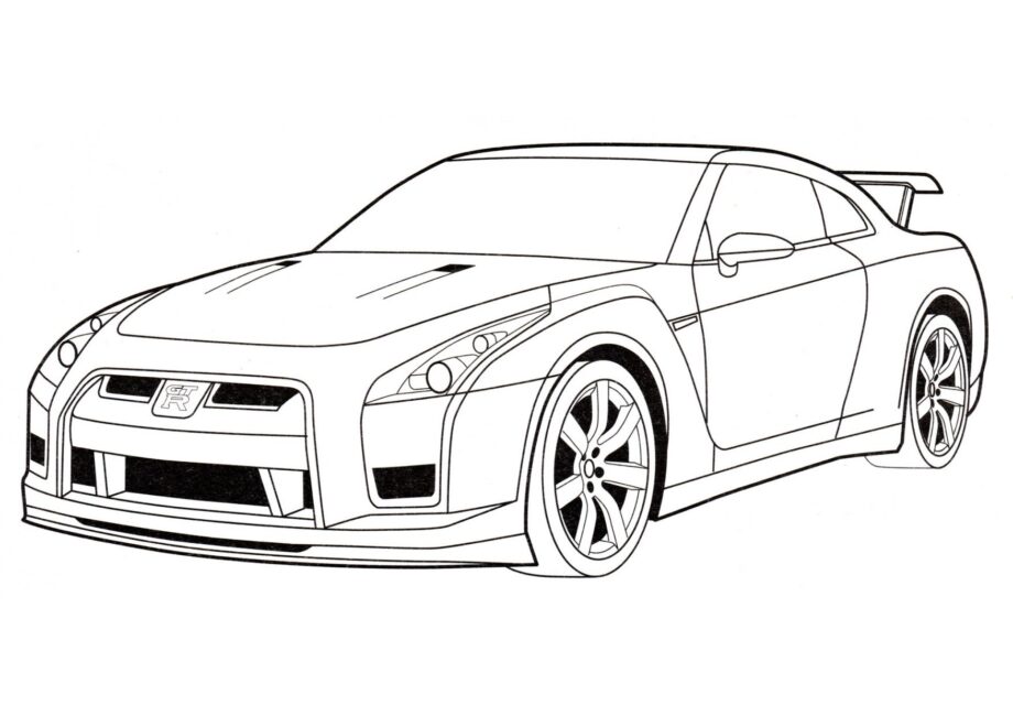 Ausmalbild Nissan GT-R