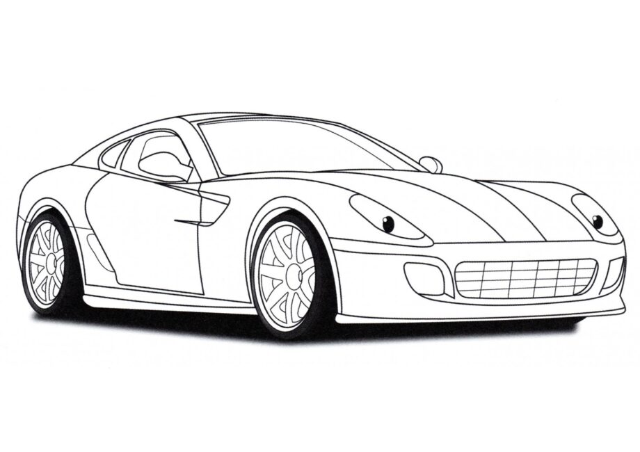 Ausmalbild Ferrari 599 GTB