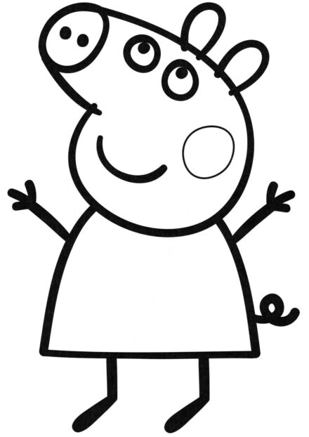 Niedliche Peppa Ausmalbild