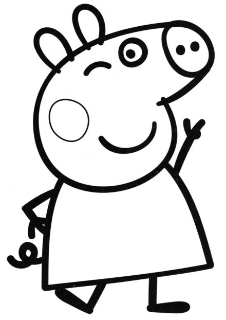 Peppa Wutz zwinkert Ausmalbild