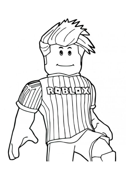 Ausmalbild: Roblox Fußballspieler Charakter