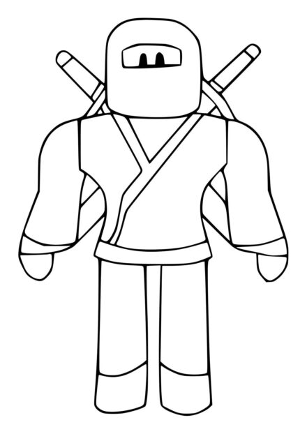 Ausmalbild: Samurai aus Roblox