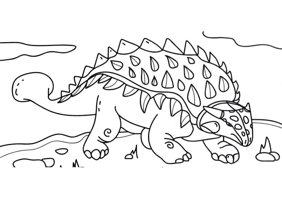 Ausmalbild von Ankylosaurus